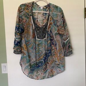 Westport Multicolor Paisley Blouse
